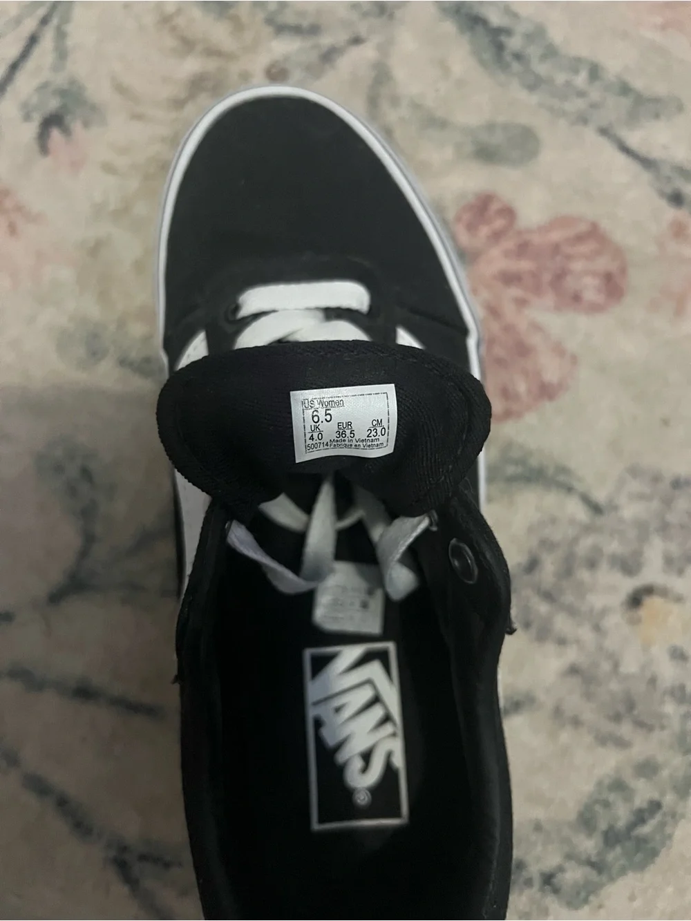 Vans Black and White Low-Top Sneakers